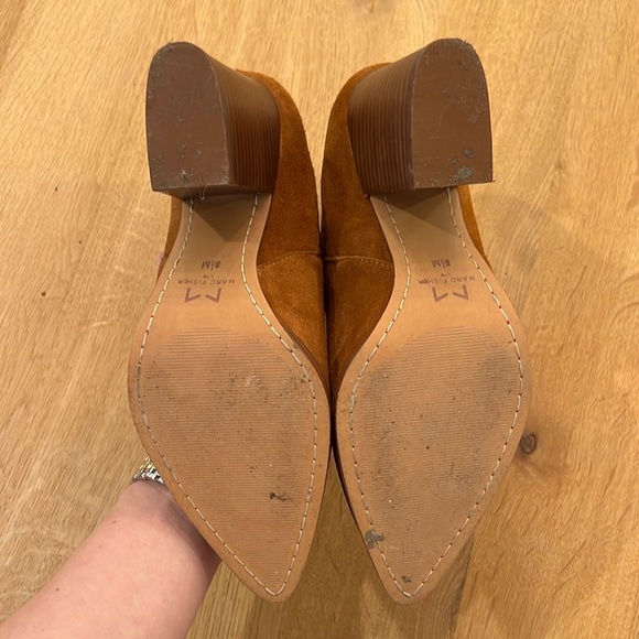 Marc Fisher LTD Alva Brown Suede Ankle Boots - Picture 5 of 5